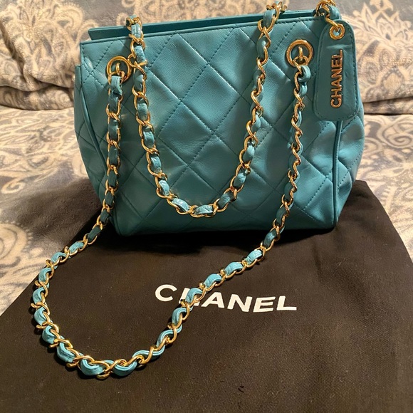 💙CHANEL😍Mini Matelasse Light Blue Lambskin Bag - Picture 13 of 15